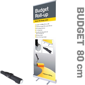 Billig Budget roll up 80 x 220 cm enkeltsidet